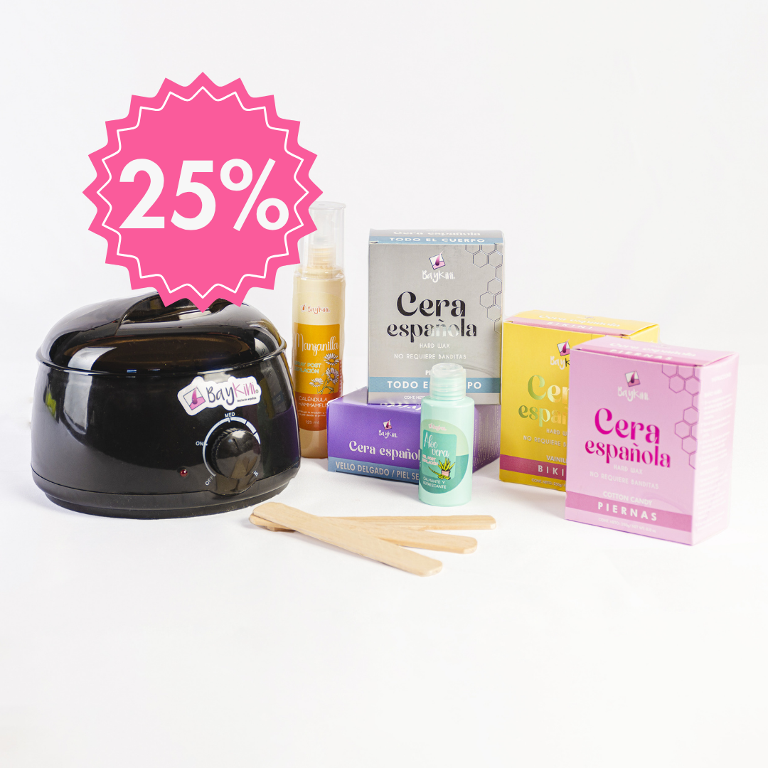 Kit 1kg para depilarte TODO el cuerpo con Fundidor grande
