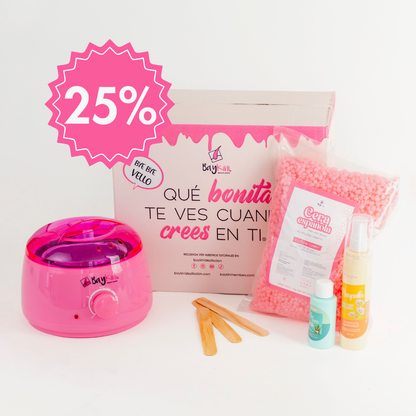 Kit 1kg para depilarte TODO el cuerpo con Fundidor grande