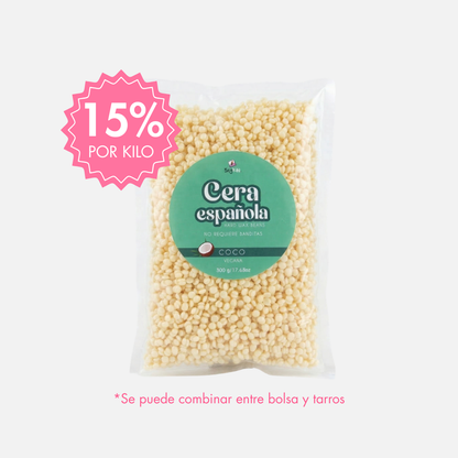 1 kg de cera en perlas coco