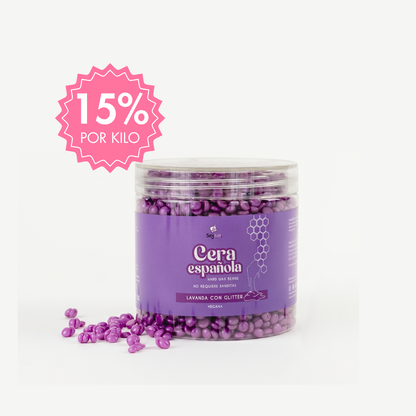 4 tarros de cera en perlas LAVANDA