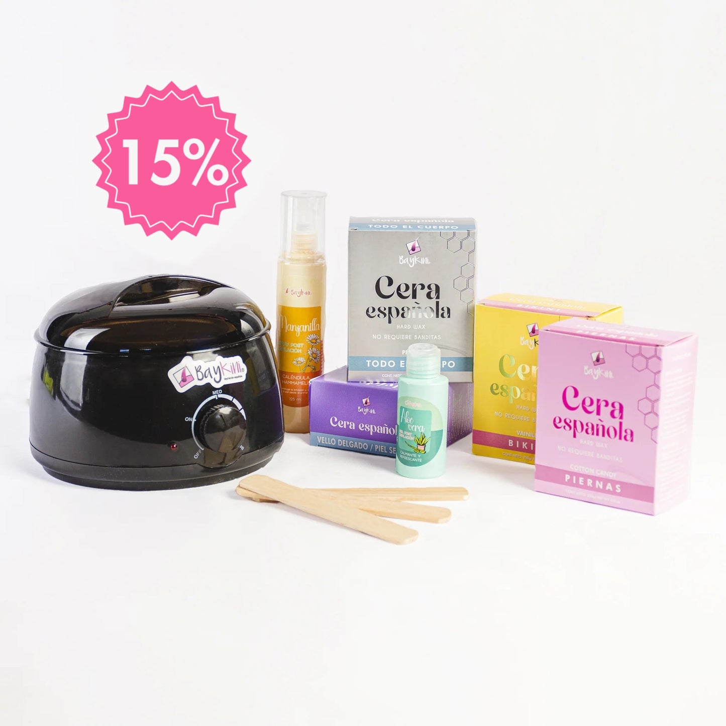 Kit 1kg para depilarte TODO el cuerpo con Fundidor grande