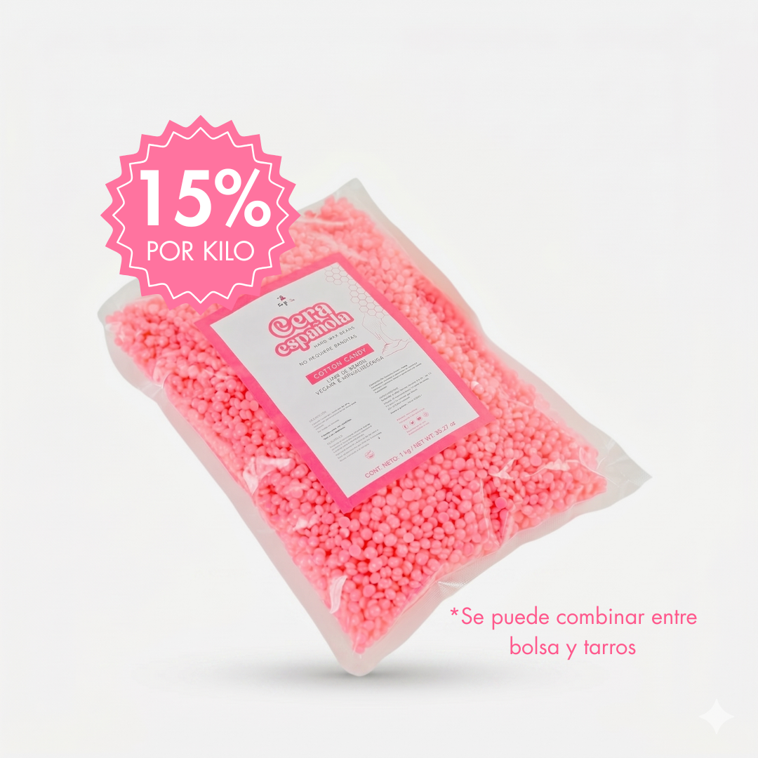Cera en Perlas hipoalergénica para todo el cuerpo de Cotton Candy