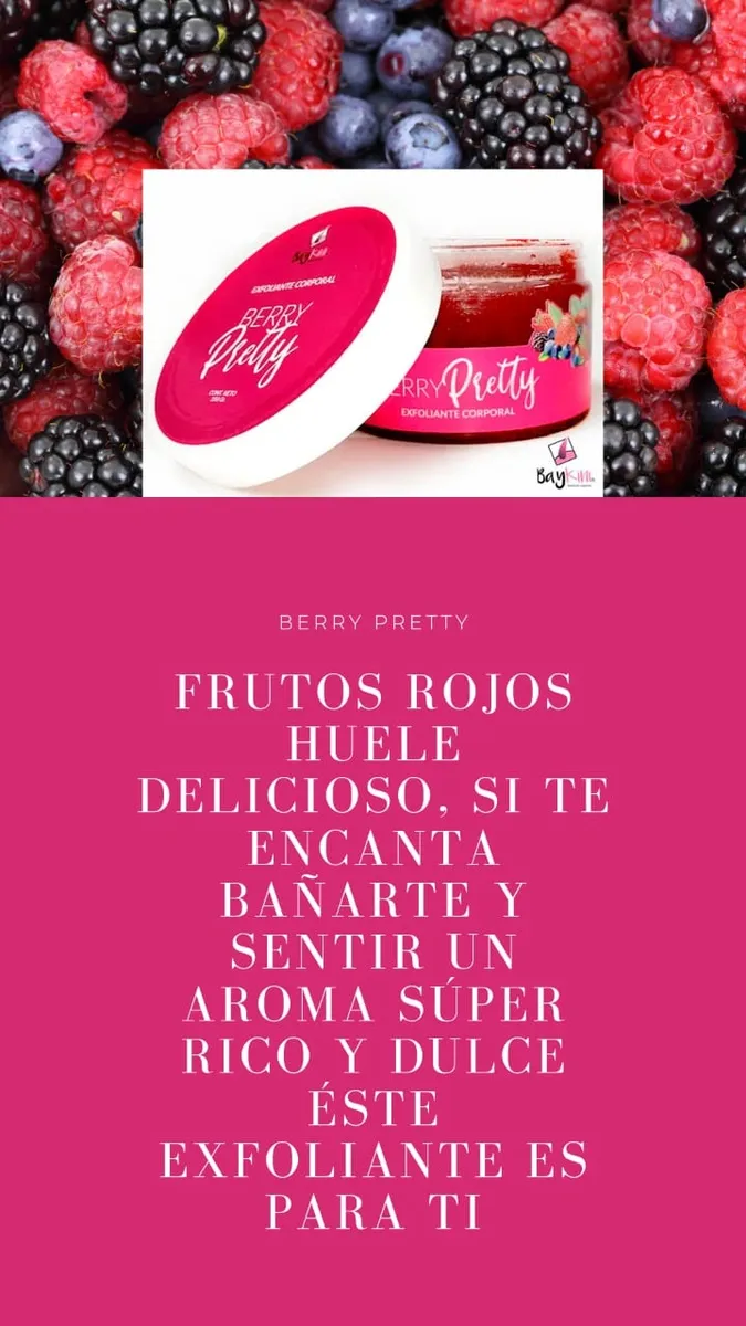 ¡Exfoliante frutos rojos “Berry Pretty” olor increíble para consentir tu piel!
