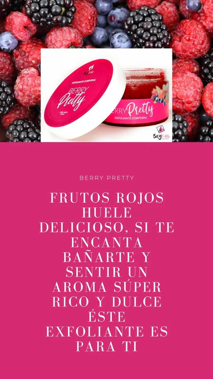 ¡Exfoliante frutos rojos “Berry Pretty” olor increíble para consentir tu piel!