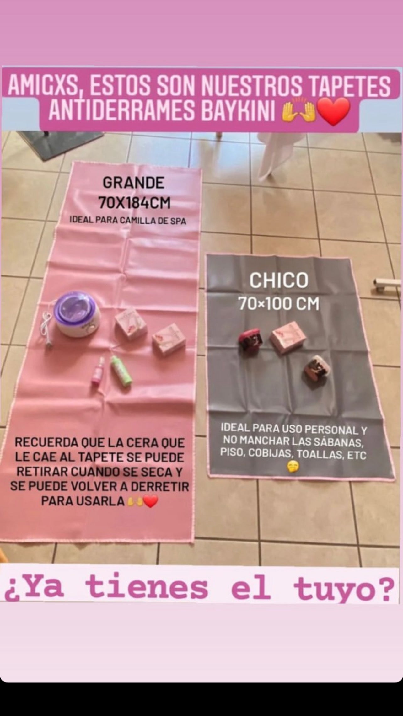 Tapete anti derrames de cera